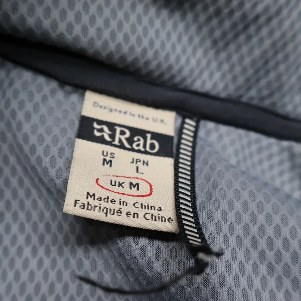 Rab Jacket Men Medium Black High Pile Fleece Full Zip Outdoor Performance Hiking